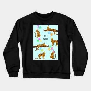 Party animal (blue) Crewneck Sweatshirt